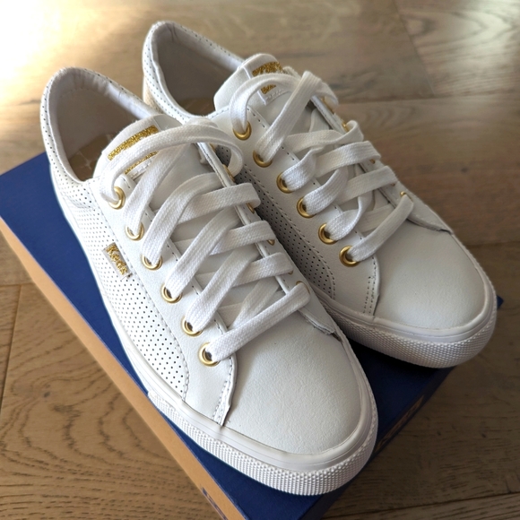 Keds Jump Kick perforated leather sneakers - Picture 1 of 6